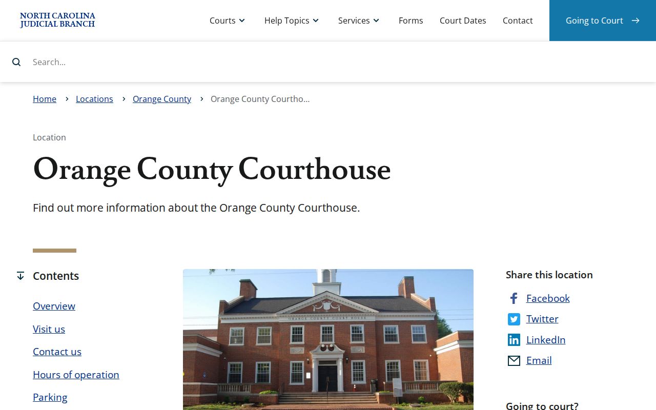 Hillsborough court docket access at the Orange County Courthouse and Justice Center
