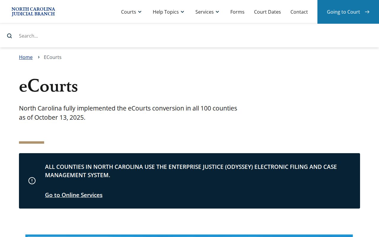 Orange County court docket eCourts system information