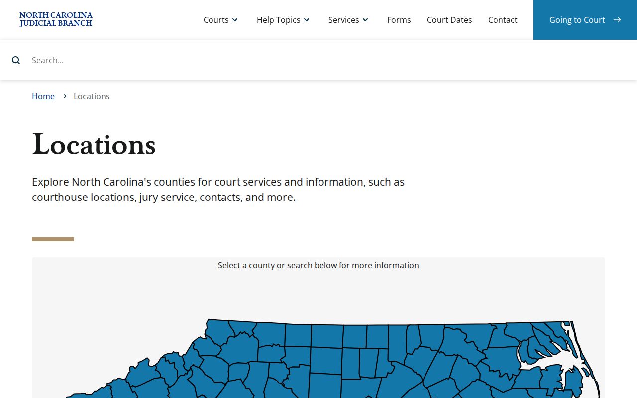 Orange County court docket location and Judicial Branch directory