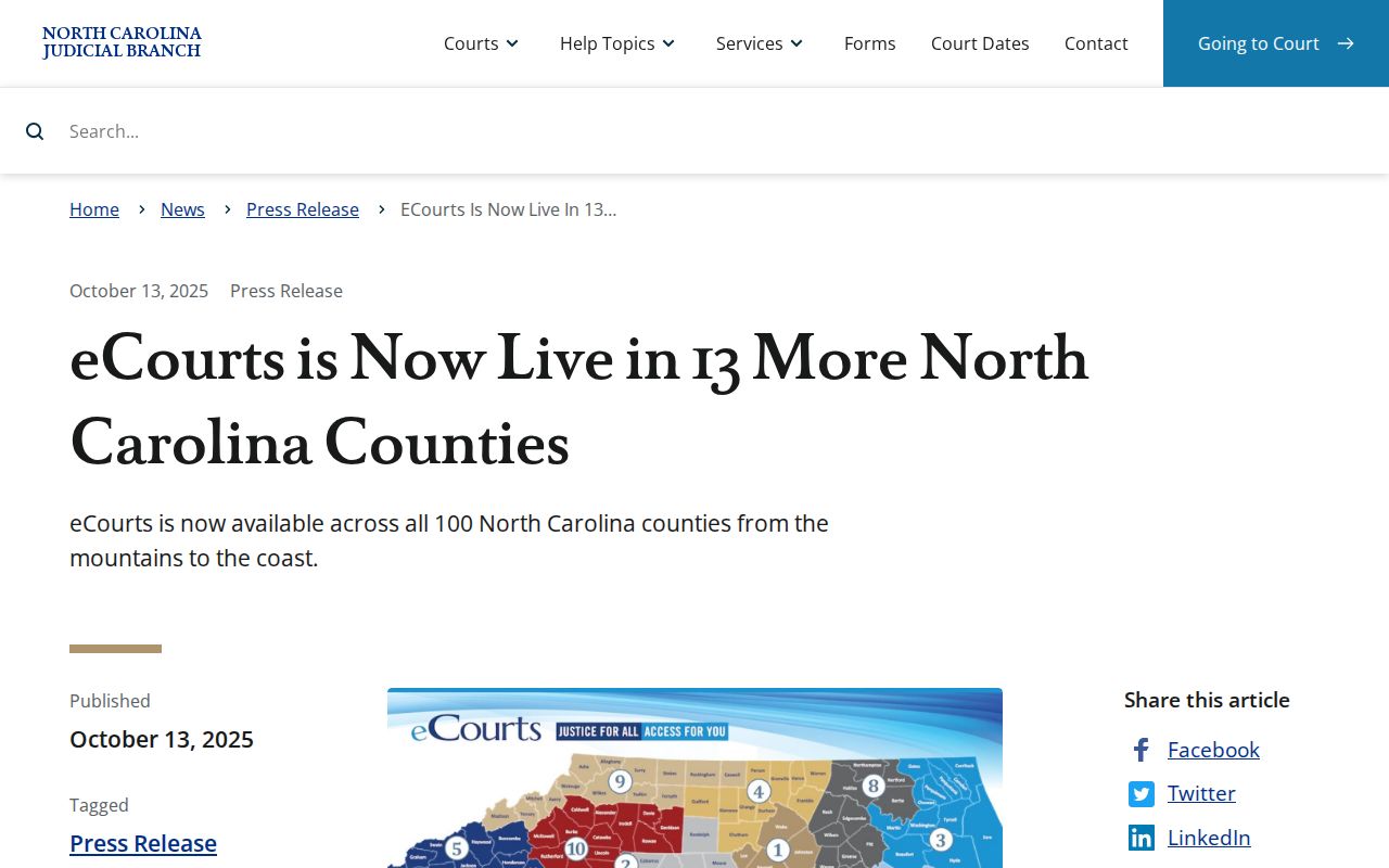 Orange County court docket statewide eCourts completion announcement